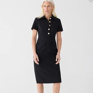 J crew Collared sheath dress in bi-stretch wool blend
